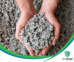 Cellulose Insulation in Hands