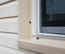 Hole in Home Exterior Window